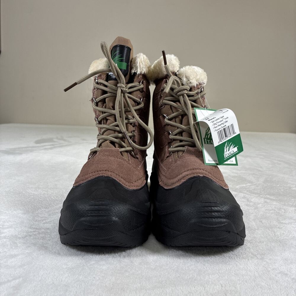 Brand New Itasca Cedar Boots Size 7 Buff Shearling Collar FS Benefits Charity - Picture 3 of 16